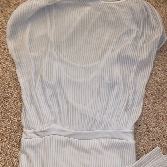 Bordeaux Anthropologie Blue Pleated Midi Dress - Picture 4 of 7